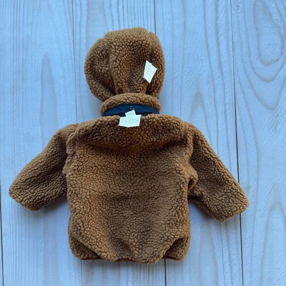 Patagonia Reversible Tribbles Hoody Jacket Baby 6-12M Sherpa Puffer Coat EUC - Picture 6 of 9